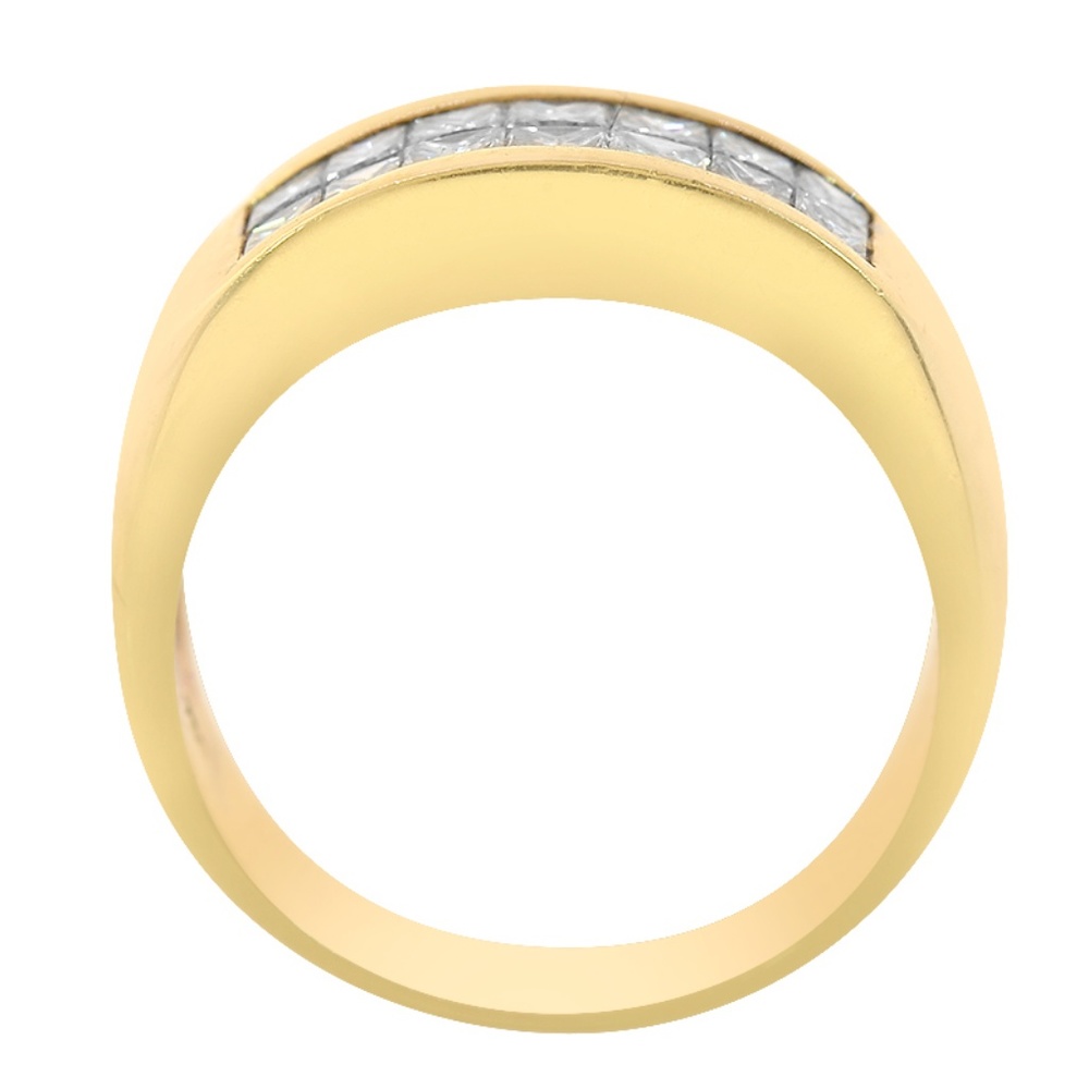 1.20 Ct Princess Cut Diamond Wedding Band 18K Gold - Picture 3 of 4